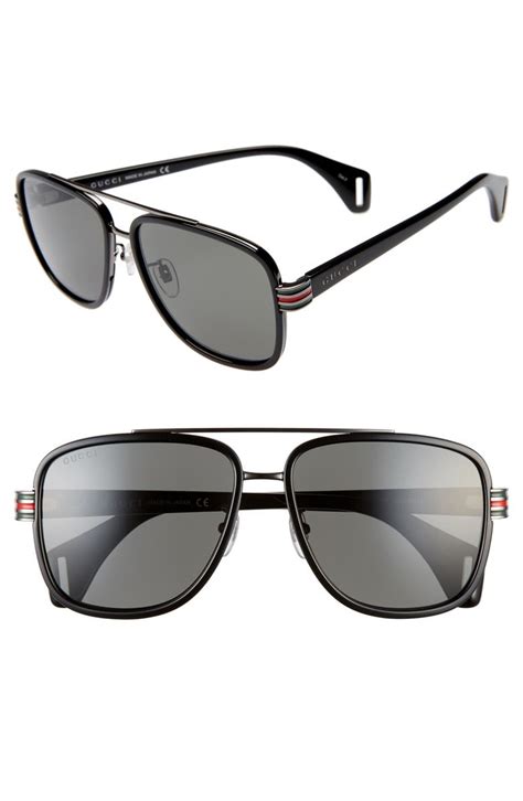 square frame acetate gucci sunglasses|gucci 58mm polarized aviator sunglasses.